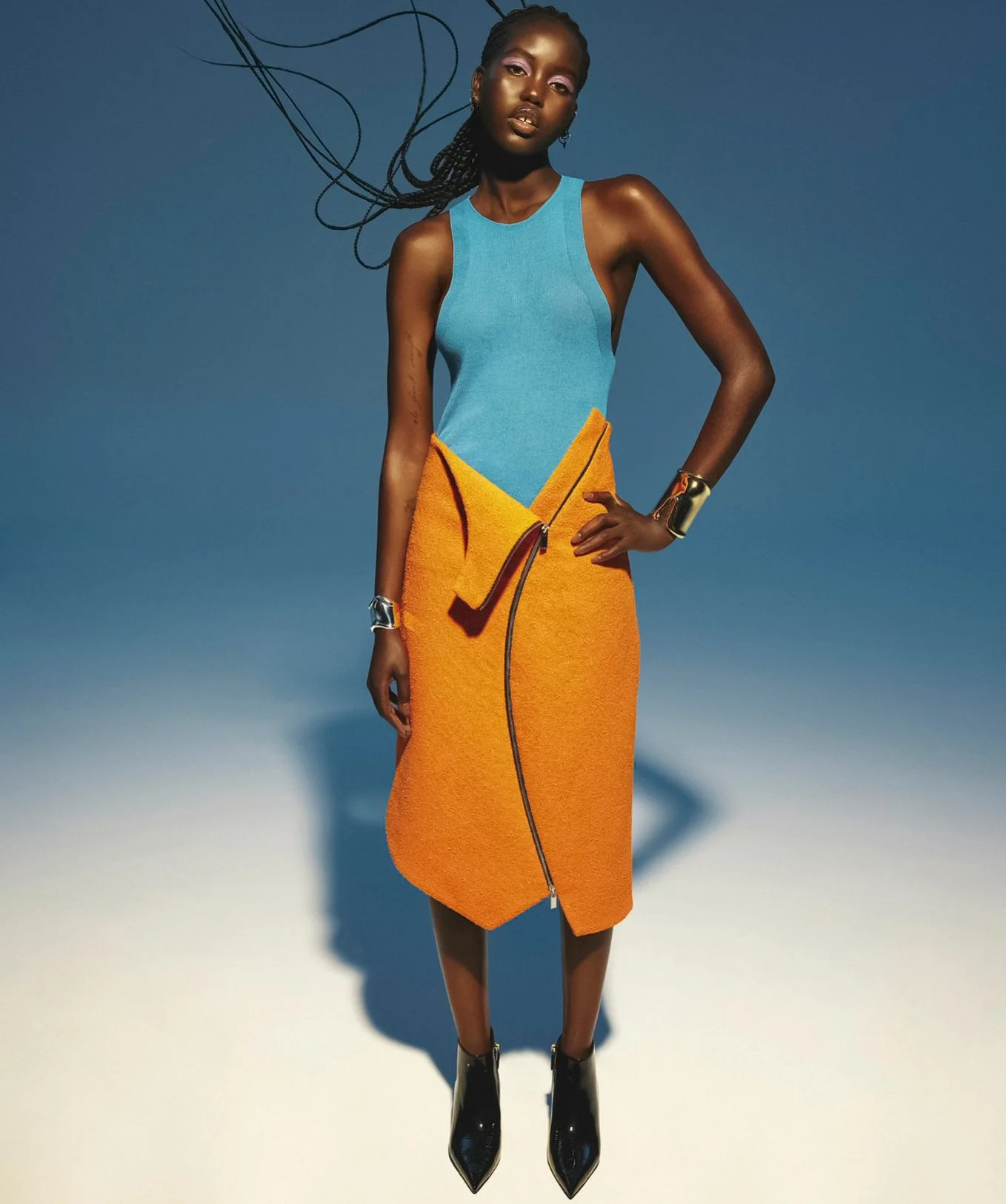 Adut Akech Colorburst by Charlie Dennington Vogue Australia — Anne